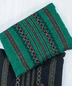 Gabrieli Tallit Hagar - Wool Tallit - Black And Gold Design On Green Gabrieli Tallits