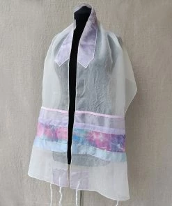 Gabrieli Tallit Lady Gabrieli - Voile Tallit - Pink And Purple