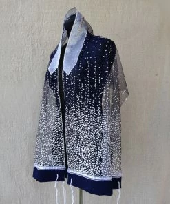 Gabrieli Tallit Lady Gabrieli - Tulle Tallit - Dark Blue Glitter