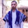 Gabrieli Tallit Gabrieli Tallits Gabrieli Premium - Wool Tallit - Shades Of Blue With Silver On Blue