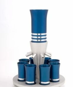 Agayof Art & Judaica Fountain Kiddush Set Of 8 Cups