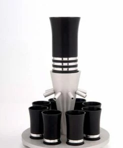 Agayof Art & Judaica Fountain Kiddush Set Of 8 Cups