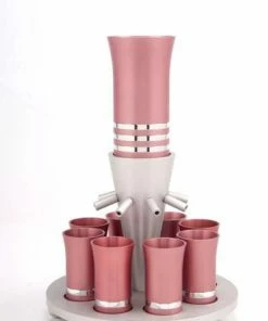 Agayof Art & Judaica Fountain Kiddush Set Of 8 Cups