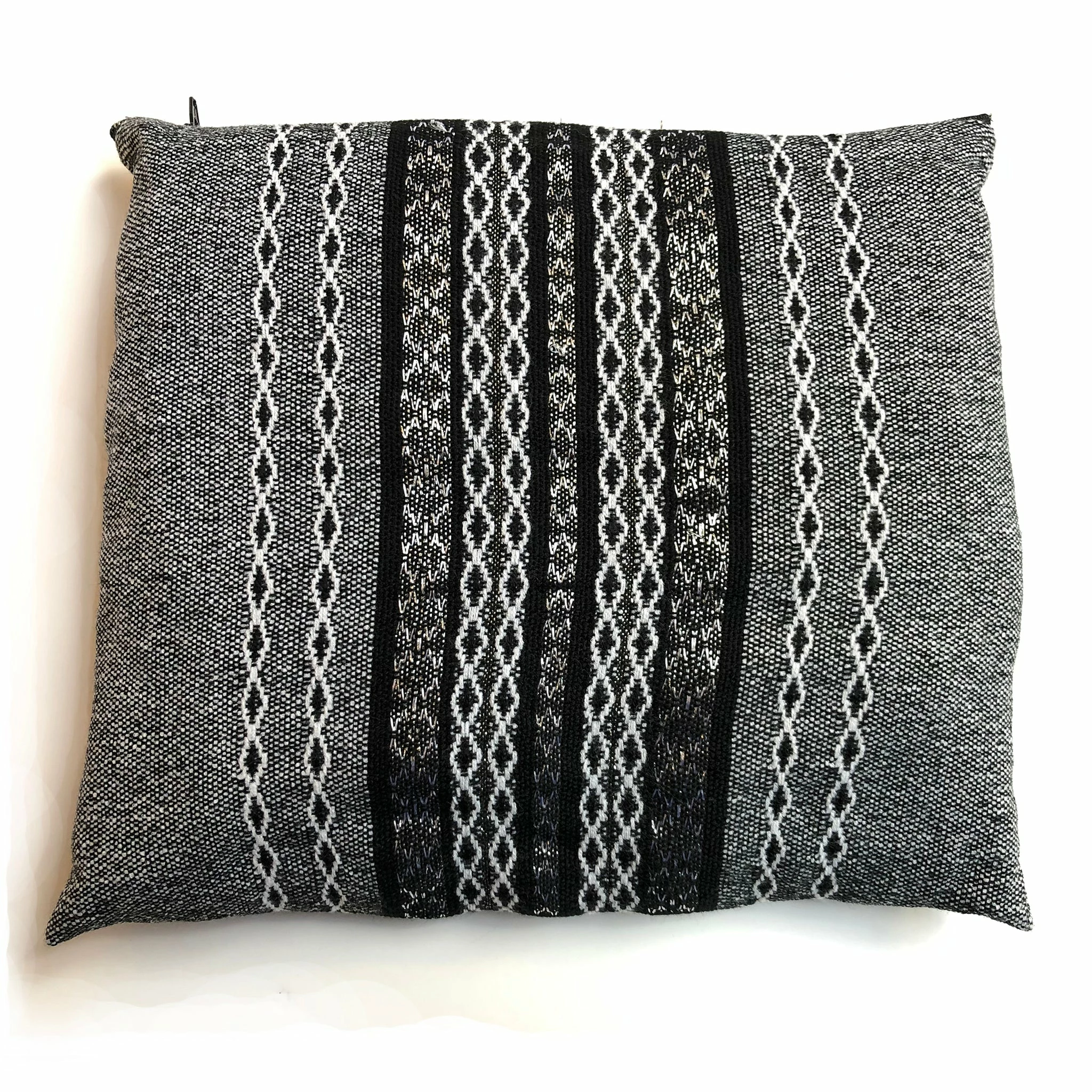 Gabrieli Tallit Gabrieli Tallits Gabrieli Premium - Wool Tallit - Black, White & Silver On Gray