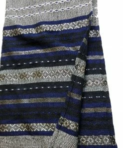 Gabrieli Tallit Gabrieli Premium - Wool Tallit - Blue & Silver On Gray