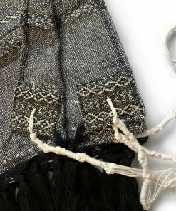 Gabrieli Tallit Gabrieli Premium - Wool Tallit - Gold & Silver On Gray