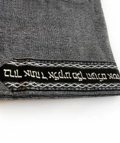 Gabrieli Tallit Gabrieli Tallits Gabrieli Premium - Wool Tallit - Black, White & Silver On Gray