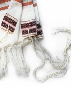 Gabrieli Tallit Gabrieli Premium - Wool Tallit - Red, Orange & Silver