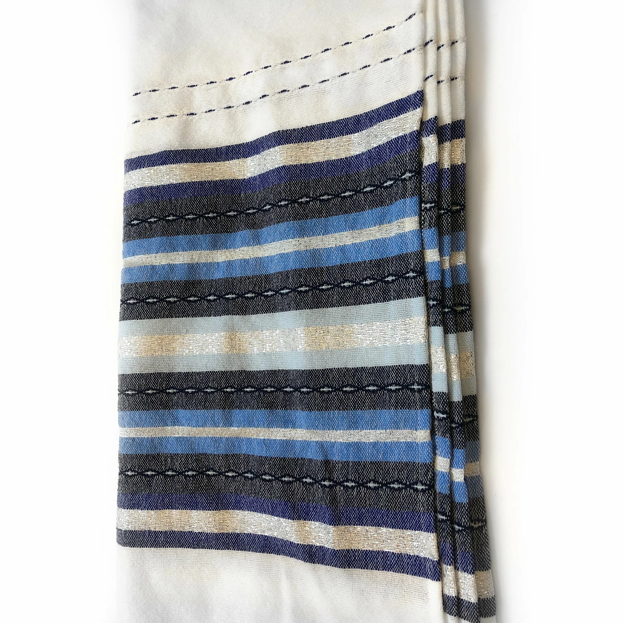 Gabrieli Tallit Gabrieli Premium - Wool Tallit - Shades Of Blue & Silver