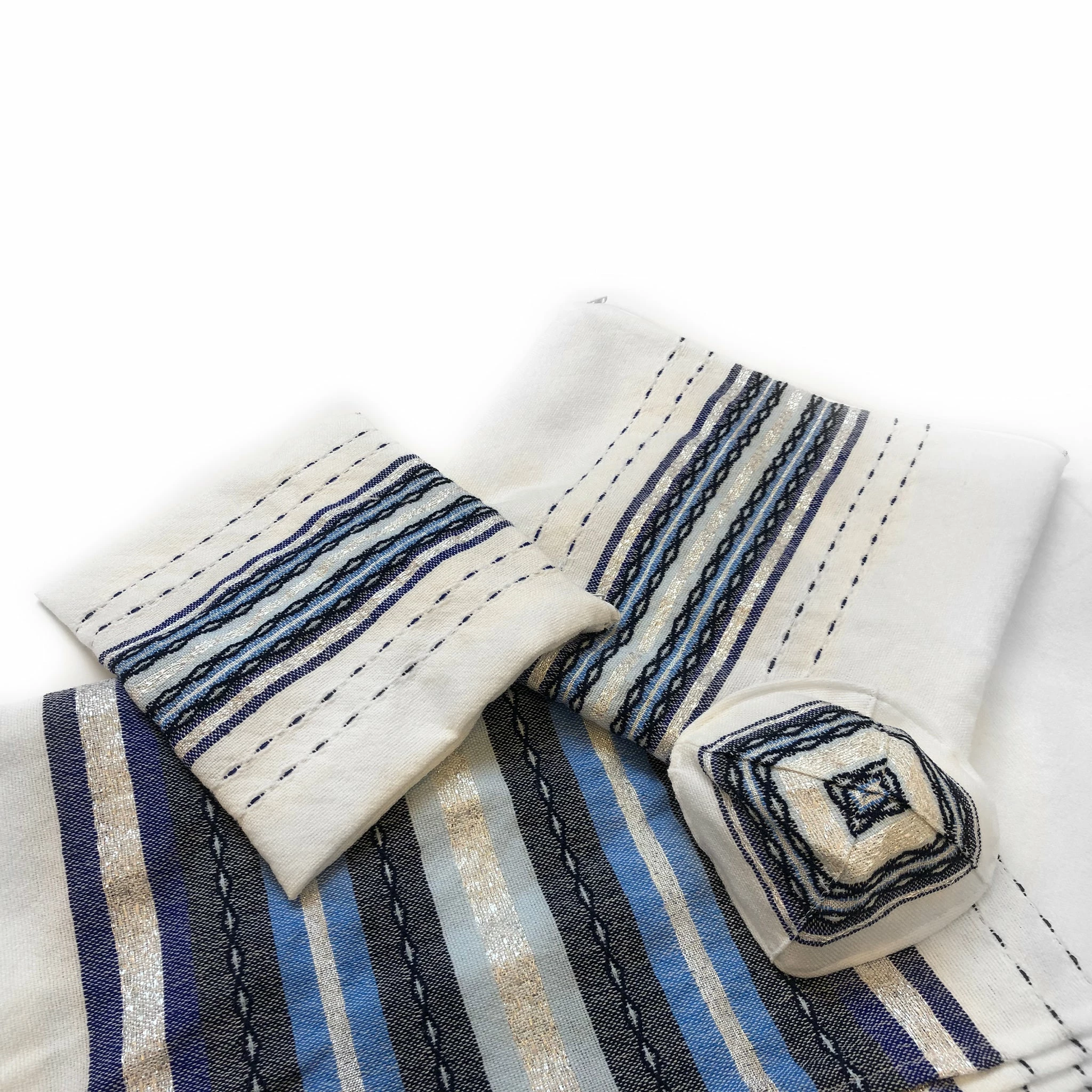 Gabrieli Tallit Gabrieli Premium - Wool Tallit - Shades Of Blue & Silver
