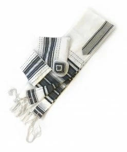 Gabrieli Tallit Gabrieli Premium - Wool Tallit - Gray & Silver Gabrieli Tallits
