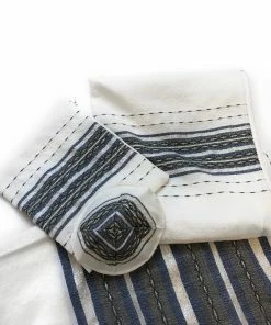 Gabrieli Tallit Gabrieli Tallits Gabrieli Premium - Wool Tallit - Denim & Silver