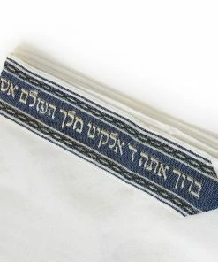 Gabrieli Tallit Gabrieli Tallits Gabrieli Premium - Wool Tallit - Denim & Silver