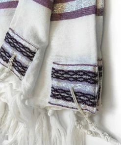 Gabrieli Tallit Gabrieli Tallits Gabrieli Premium - Wool Tallit - Purples & Silver