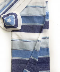 Gabrieli Tallit Noam - Cotton Tallit - 3 Blues And Silver On White Gabrieli Tallits