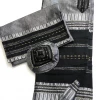 Gabrieli Tallit Elia - Silk Tallit- Black With Gold On Gray