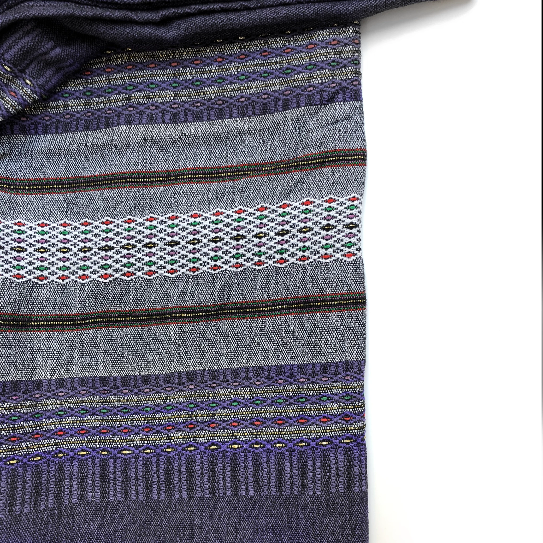 Gabrieli Tallit Elia - Wool Tallit - Grey With Gold On Dark Purple Gabrieli Tallits