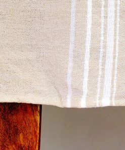 Gabrieli Tablecloths - Bold Design - Gold And White On Beige