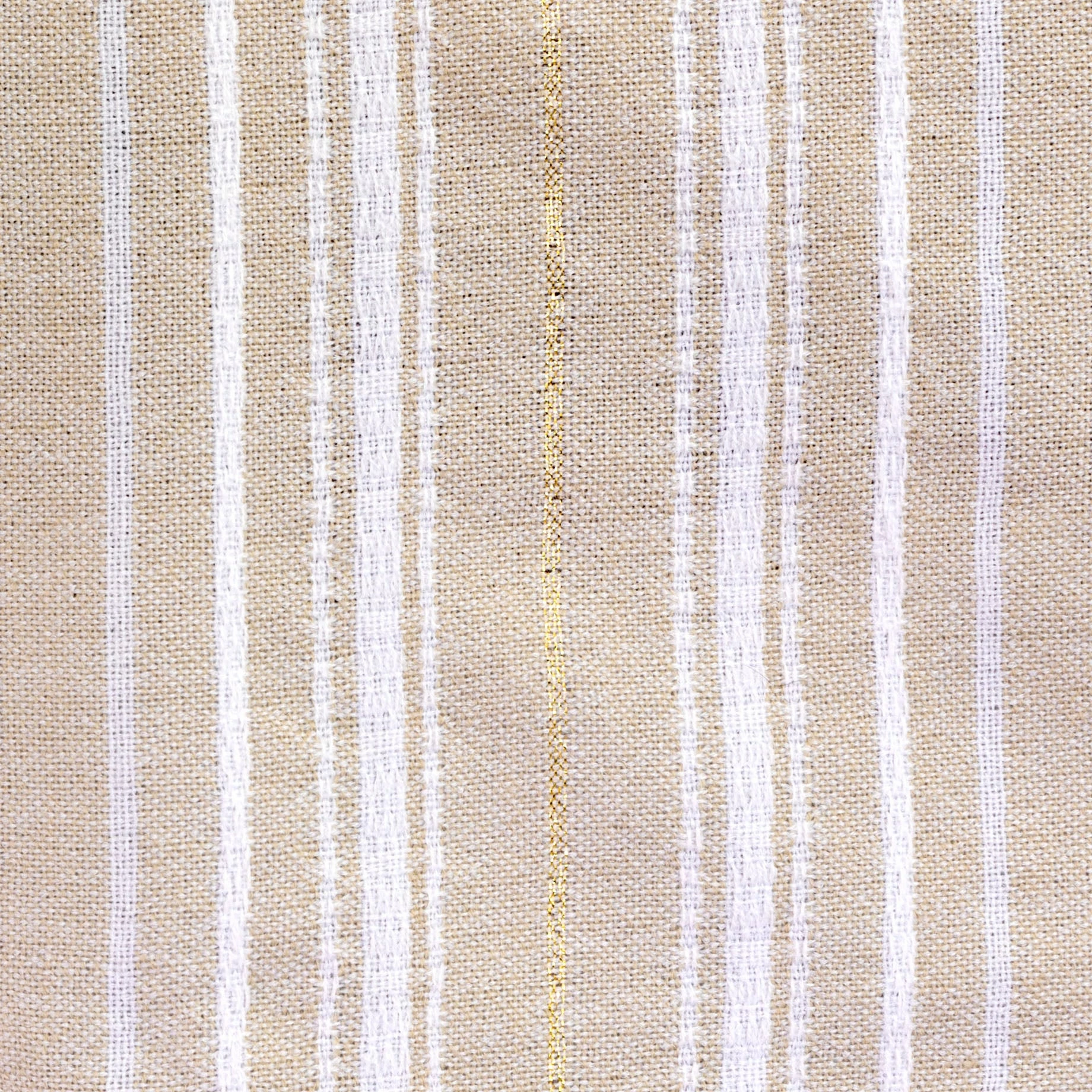 Gabrieli Tablecloths - Bold Design - Gold And White On Beige