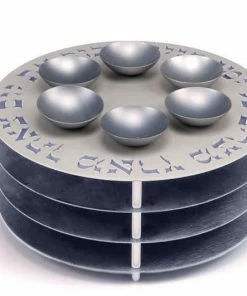 Agayof Art & Judaica Seder Plate 3 Levels