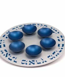 Agayof Seder Plate 1 Level Art & Judaica