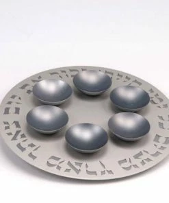 Agayof Seder Plate 1 Level Art & Judaica