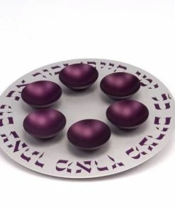 Agayof Seder Plate 1 Level Art & Judaica