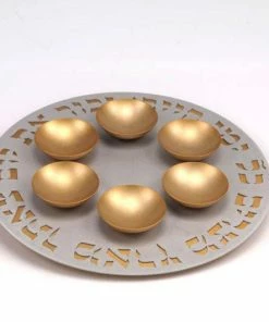 Agayof Seder Plate 1 Level Art & Judaica