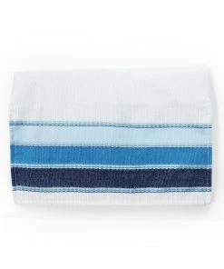 Gabrieli Tallit Noam - Silk Tallit - 3 Blues And Silver On White
