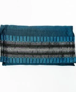 Gabrieli Tallit Elia - Silk Tallit - Gray With Gold On Blue