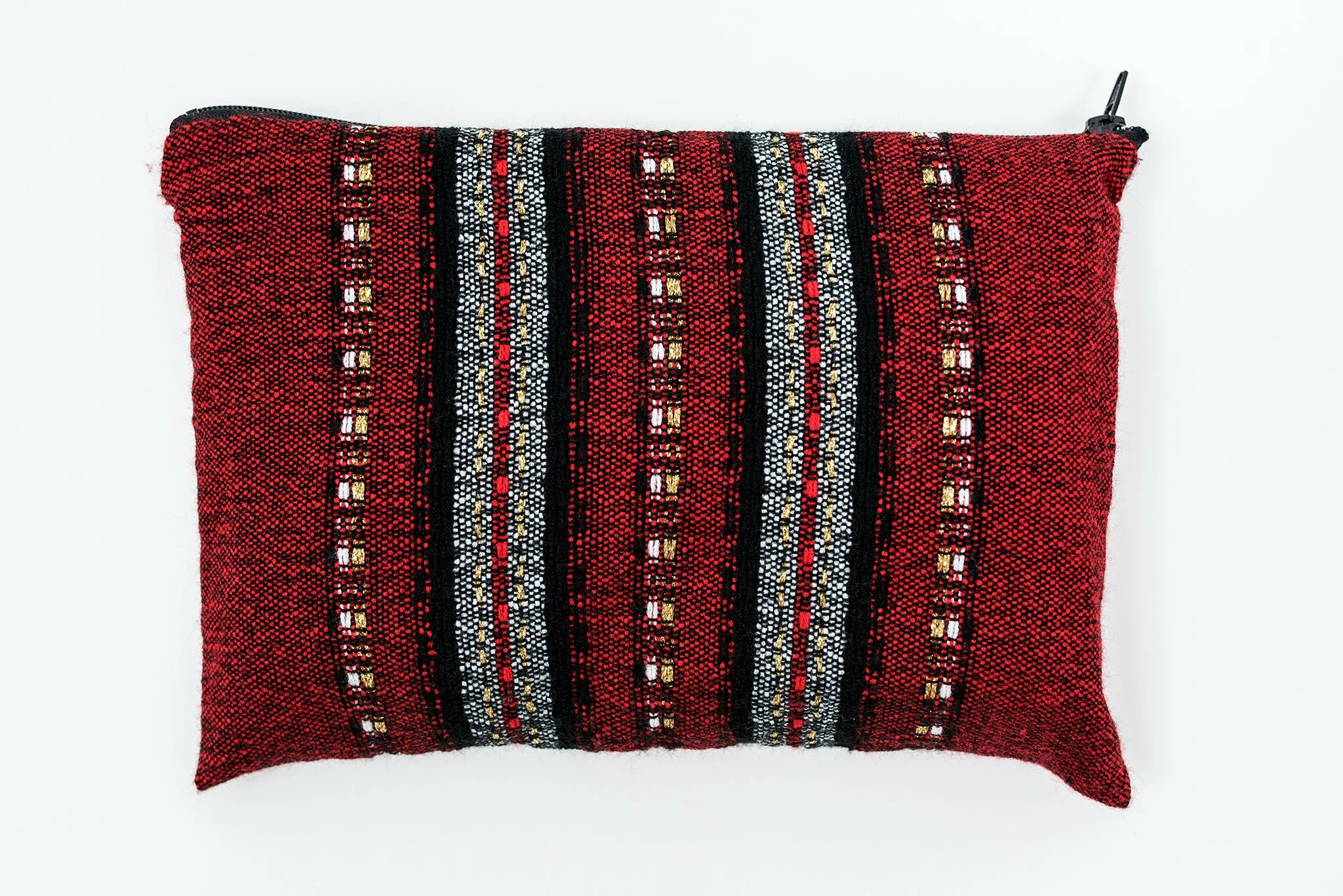 Gabrieli Tallit Ruth - Wool Tallit - Black And Gray With Gold On Red Gabrieli Tallits