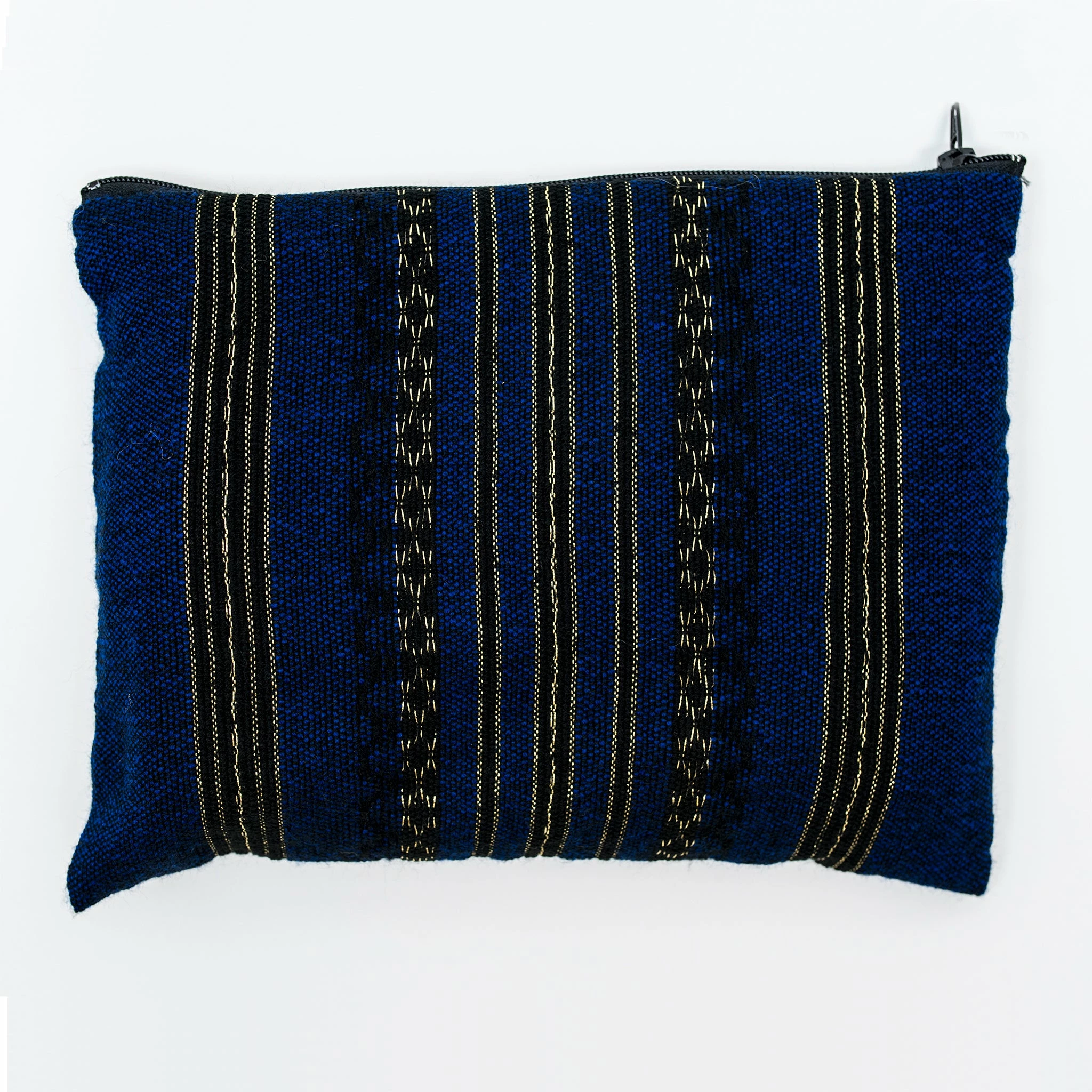 Gabrieli Tallit Hagar - Wool Tallit - Black And Gold Design On Blue
