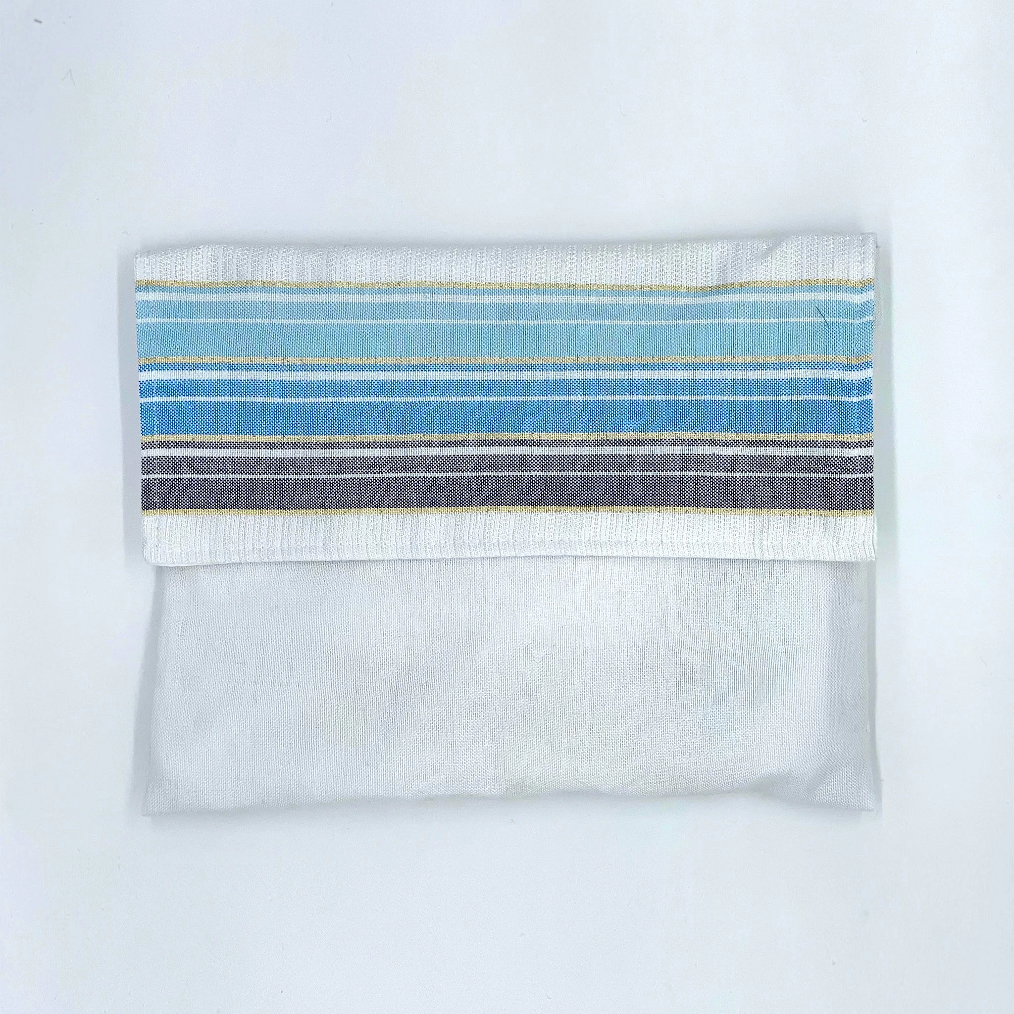 Gabrieli Tallit Ella - Silk Tallit - Shades Of Blue With Gold On White Gabrieli Tallits
