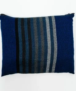 Gabrieli Tallit Gad - Wool Tallit - Grey Scale Stripes On Blue Gabrieli Tallits
