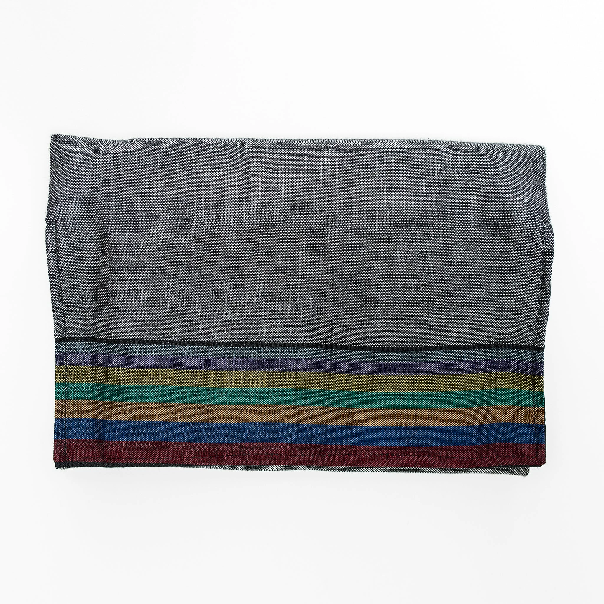 Gabrieli Tallit Gabrieli Tallits Esther - Silk Tallit - Rainbow Stripes On Gray