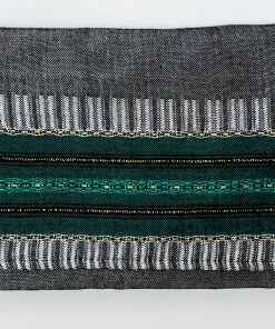 Gabrieli Tallit Elia - Silk Tallit- Green And Gold On Gray Gabrieli Tallits