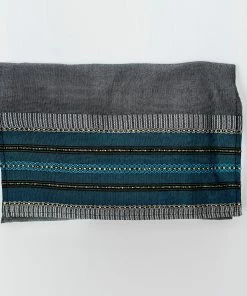 Gabrieli Tallit Gabrieli Tallits Elia - Silk Tallit- Flag Blue With Gold On Gray