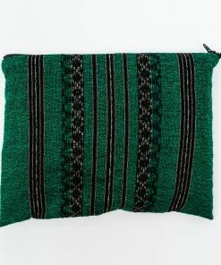Gabrieli Tallit Hagar - Wool Tallit - Black And Gold Design On Green Gabrieli Tallits