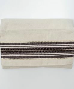 Gabrieli Tallit Gabrieli Tallits Elia - Cotton Tallit - Bordeaux With Gold On Off-White