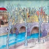 Jean-Pierre Weill Art & Judaica Balloon Over Paris Bridge - Petite