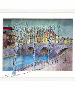 Jean-Pierre Weill Art & Judaica Balloon Over Paris Bridge - Petite