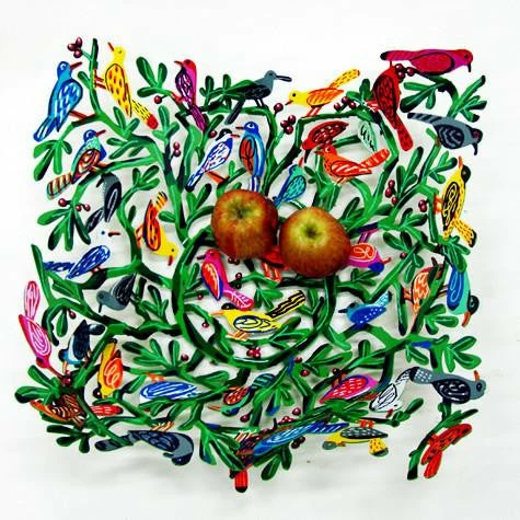 D. Gerstein Birds Of The World Fruit Bowl Art & Judaica