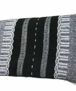 Gabrieli Tallit Elia - Wool Tallit - Black On Gray With Silver