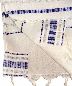 Gabrieli Tallit Gabrieli Tallits Perach - Wool Tallit - Blue And Silver