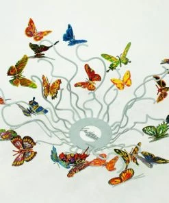 D. Gerstein Butterflies Forever Fruit Bowl Art & Judaica