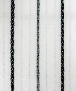 Gabrieli Tablecloths - Classic Design - Black And Silver On White Home & Special Occasions