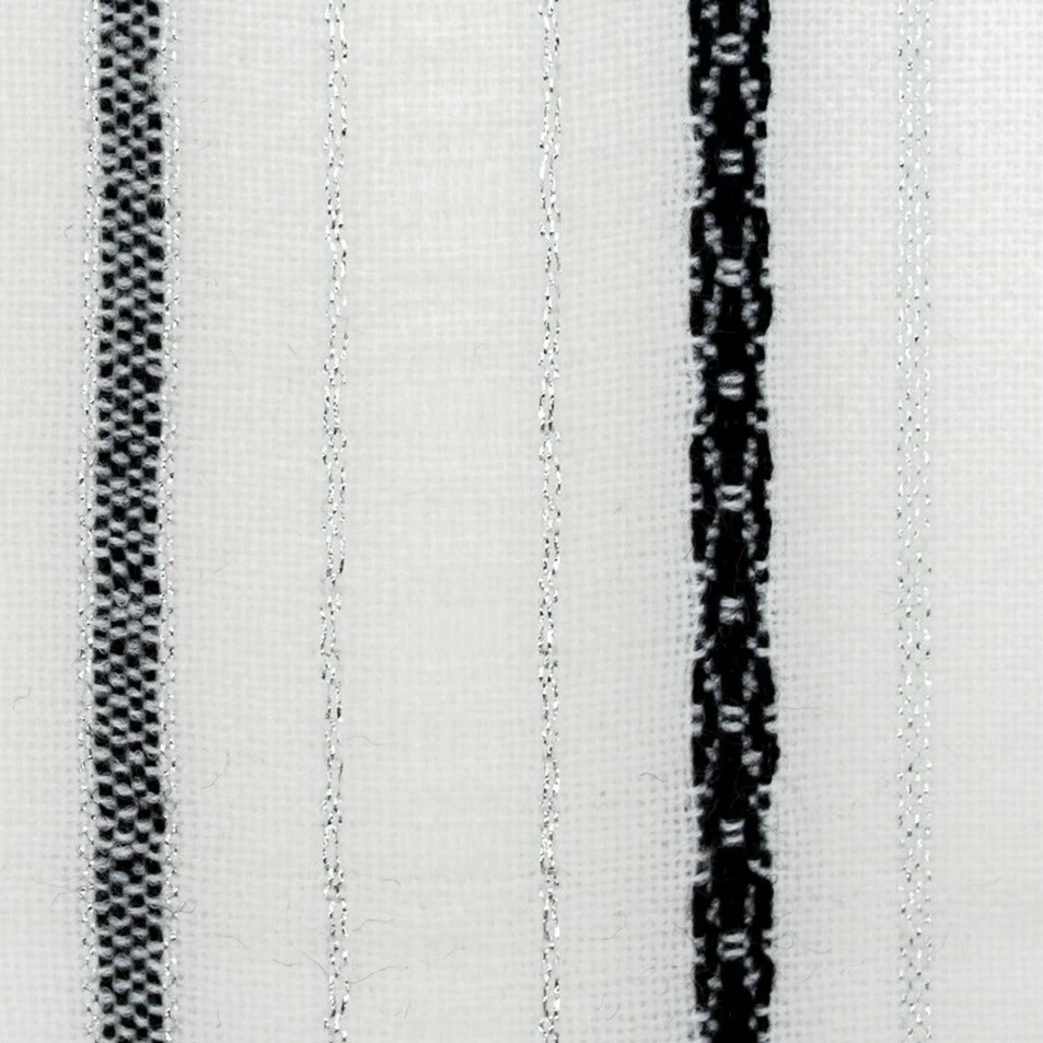 Gabrieli Tablecloths - Classic Design - Black And Silver On White Home & Special Occasions