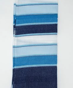 Gabrieli Tallit Noam - Silk Tallit - 3 Blues And Silver On White