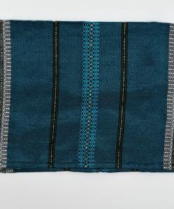 Gabrieli Tallit Gabrieli Tallits Elia - Silk Tallit- Flag Blue With Gold On Gray