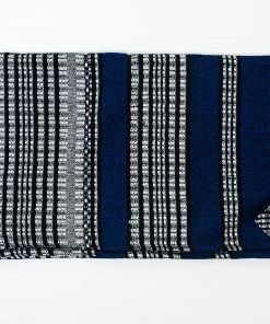 Gabrieli Tallit Yoel - Wool Tallit - Black And Grays On Blue